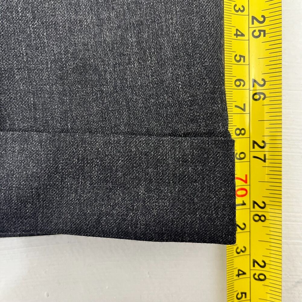 Joseph & Feiss Gold Mens 44 Gray Wool Dress Pants Pleated Front Cuffed Hem Comfy - Picture 9 of 11